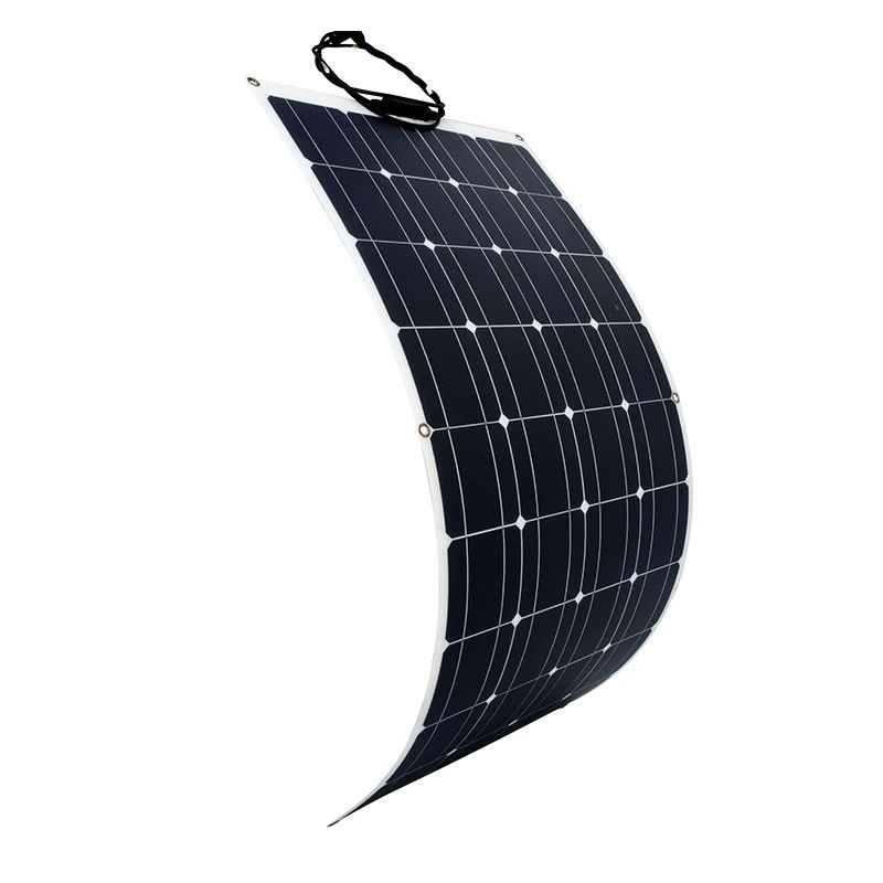 가볍고 설치가 쉬운 100W 12v 반 유연성 태양 전지 패널
